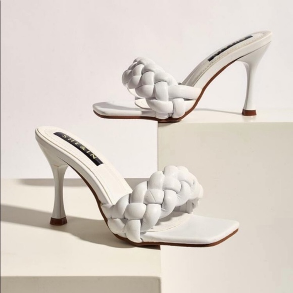 SHEIN | Shoes | Braided Heeled Mules Bottega Veneta Inspired | Poshmark
